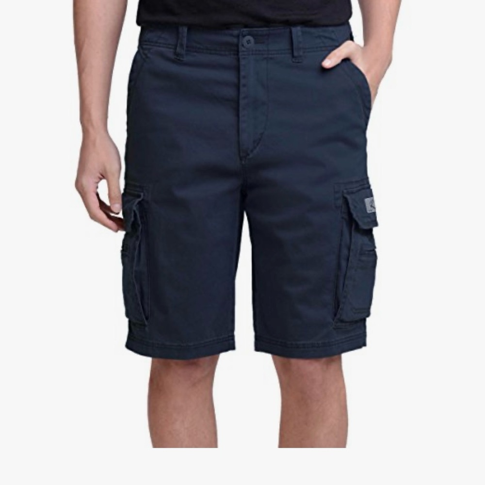 UNIONBAY Blue Cargo Shorts Durable Cotton Blend